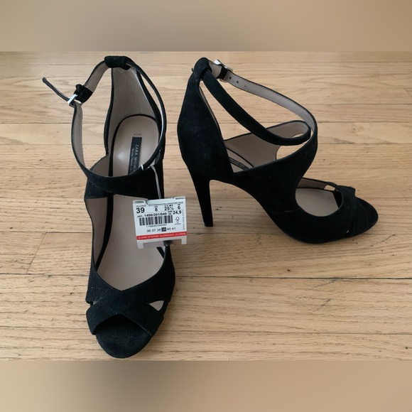 ZARA - NEW!! High heel black sandals - size 8 - Picture 8 of 14